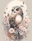 Owl Paint by Number for Adult Kit, DIY Acrylic Paint by Numbers for Adults Beginner, Owl and Flowers Oil Painting by Number on Canvas for Home Wall Decor 16x20inch